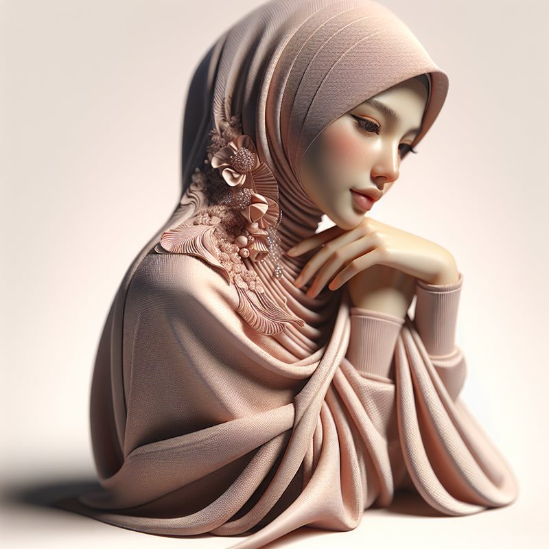 شال حجاب با طراحی خاص